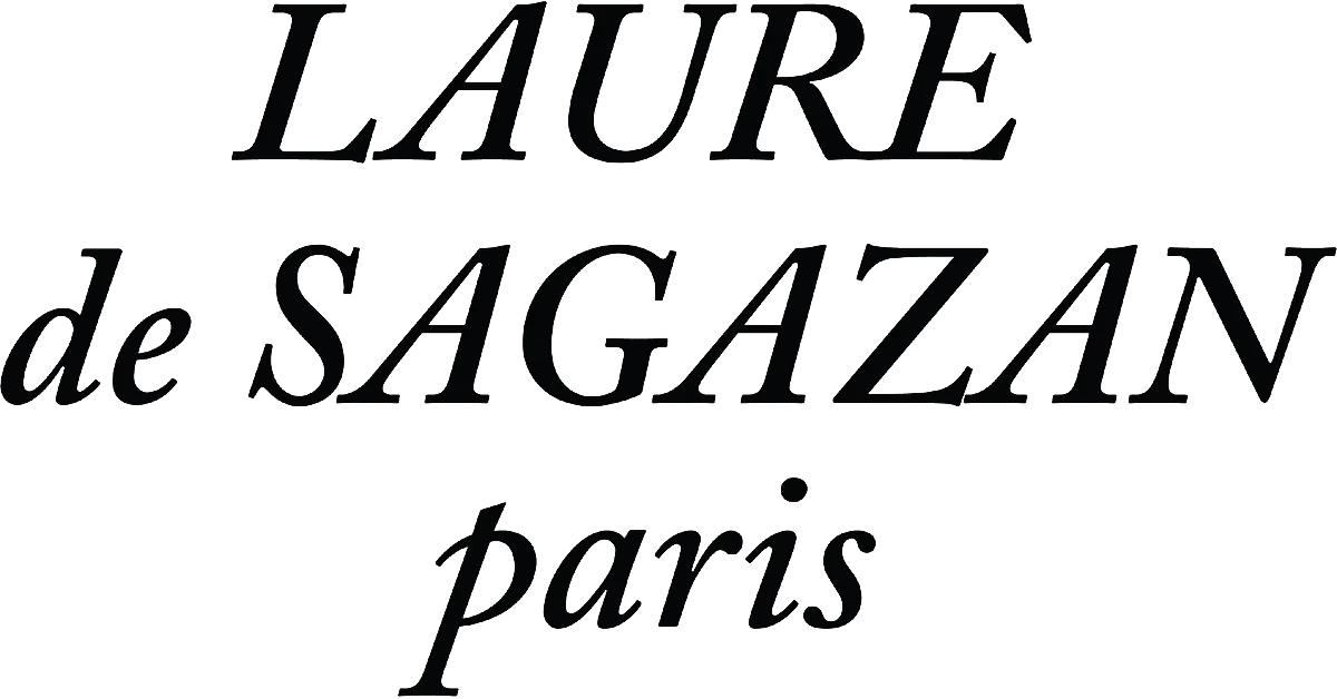 Black serif text reading 'LAURE de SAGAZAN paris' on a white background.
